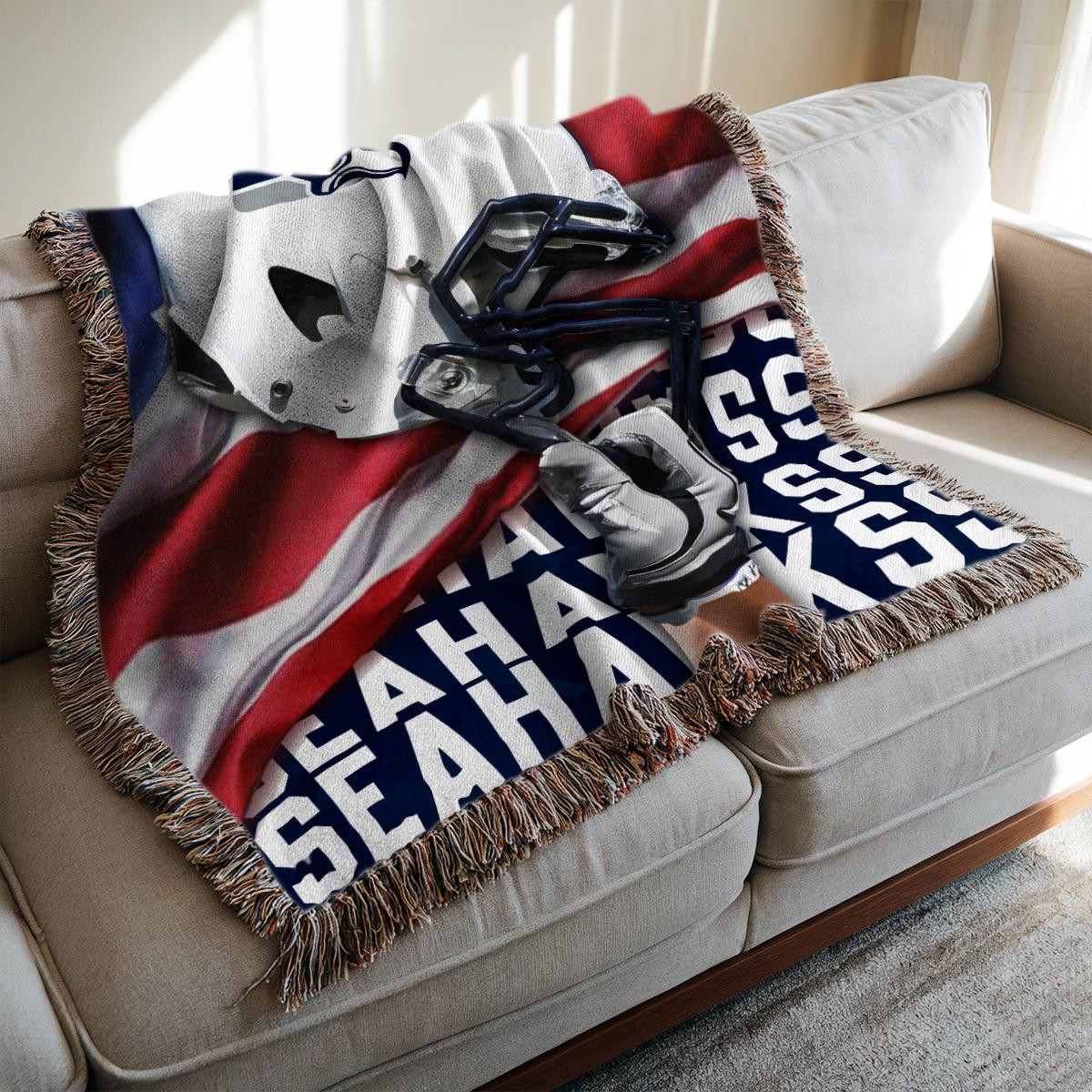 Seattle Seahawks Premium New Woven Throw Blanket AZTNWVB000110