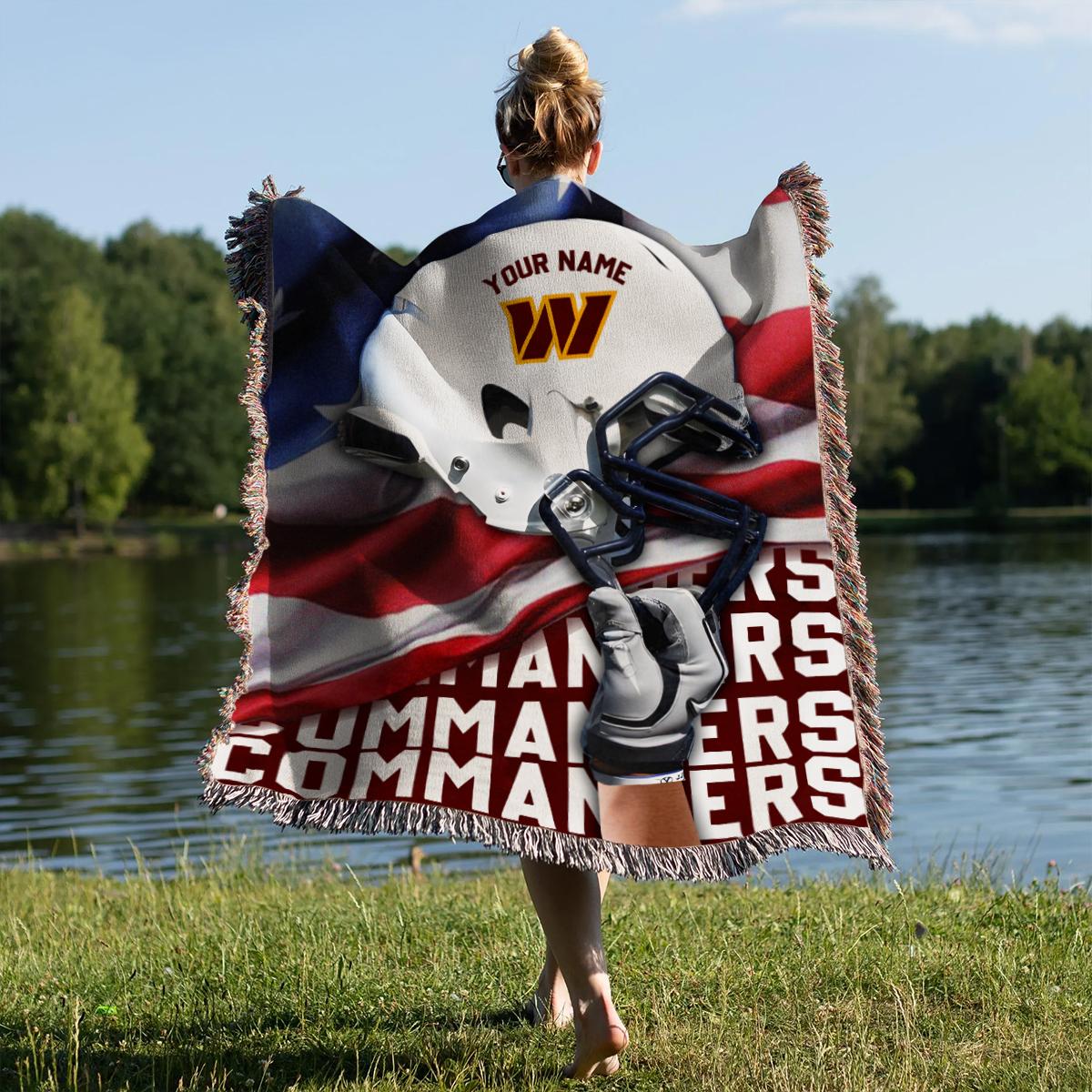 Washington Commanders Premium New Woven Throw Blanket AZTNWVB000112