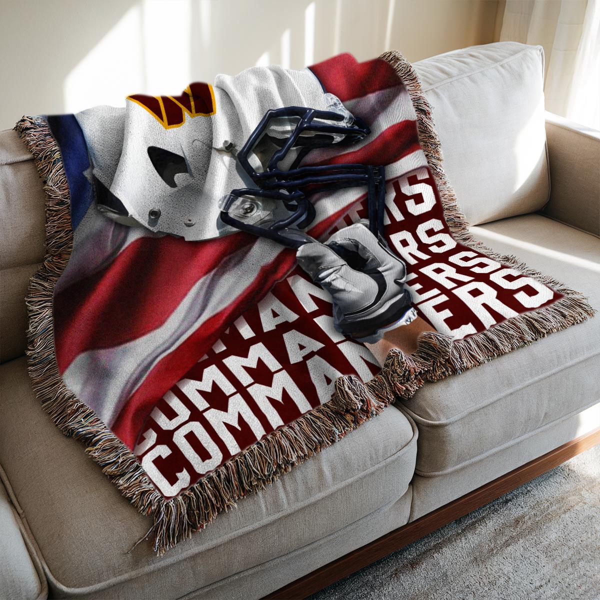 Washington Commanders Premium New Woven Throw Blanket AZTNWVB000112