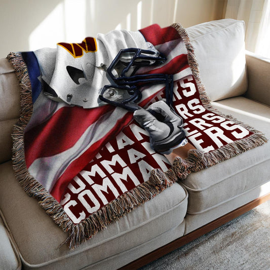 Washington Commanders Premium New Woven Throw Blanket AZTNWVB000112