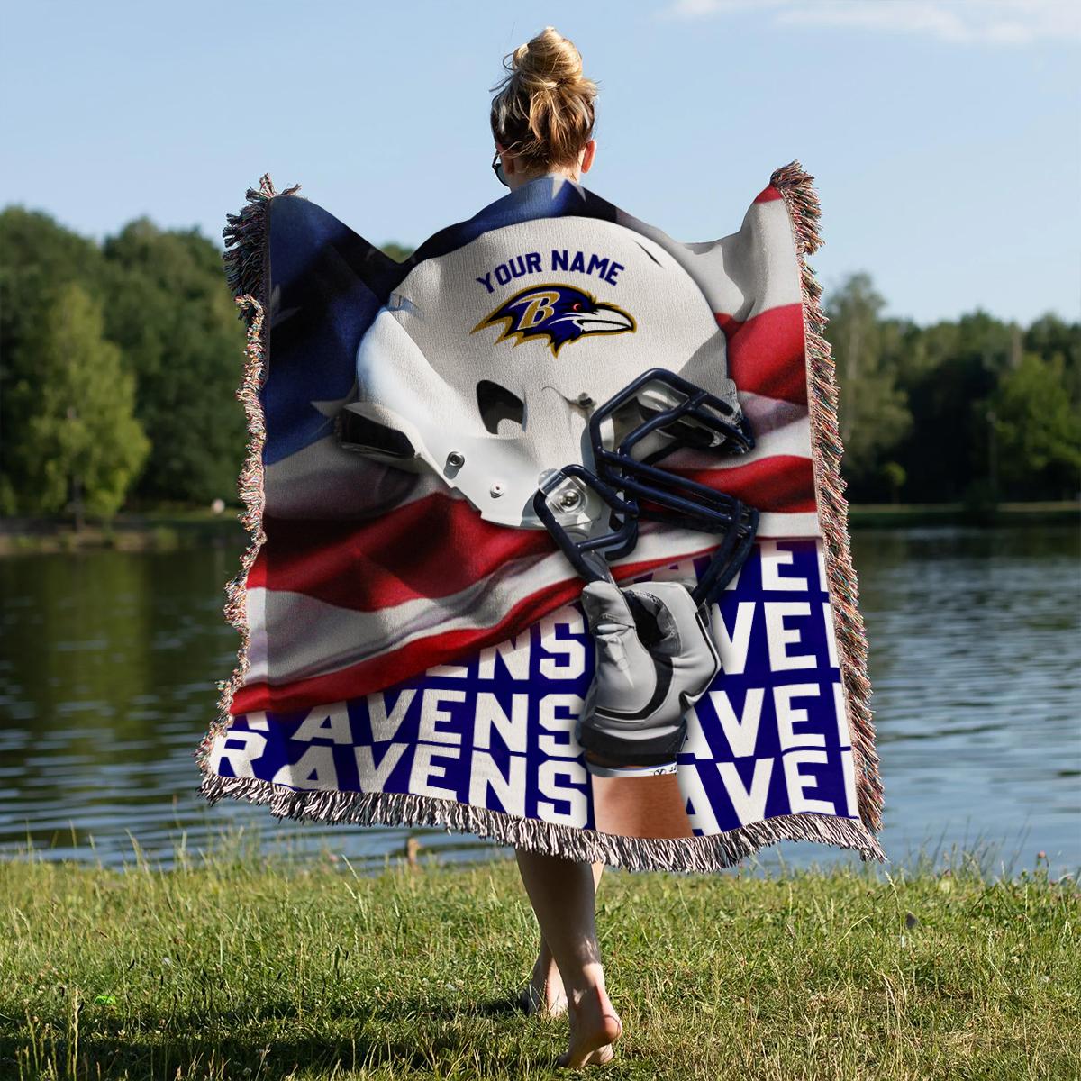 Baltimore Ravens Premium New Woven Throw Blanket AZTNWVB000113