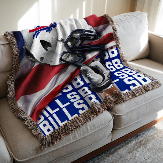 Buffalo Bills Premium New Woven Throw Blanket AZTNWVB000114