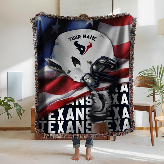 Houston Texans Premium New Woven Throw Blanket AZTNWVB000118