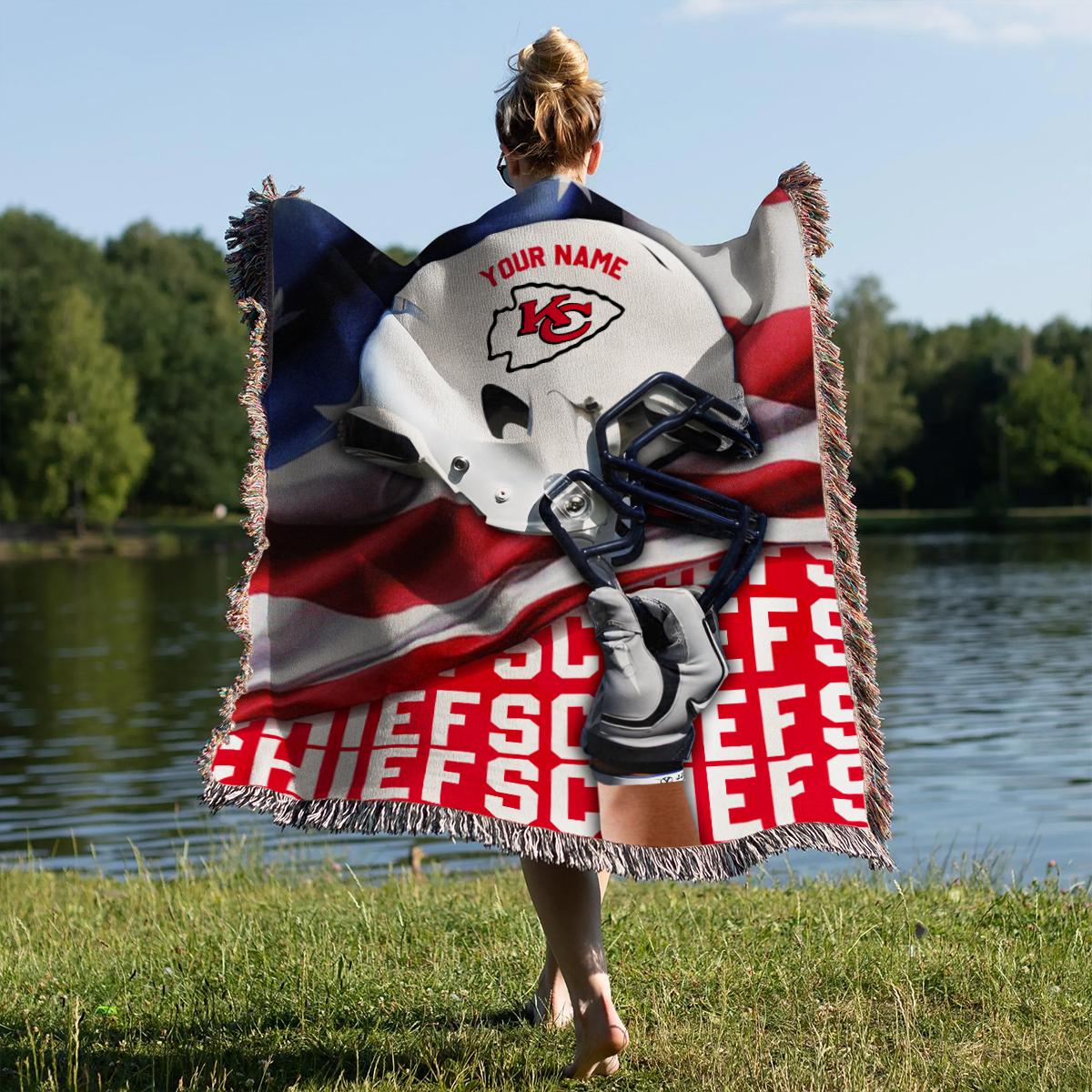 Kansas City Chiefs Premium New Woven Throw Blanket AZTNWVB000121