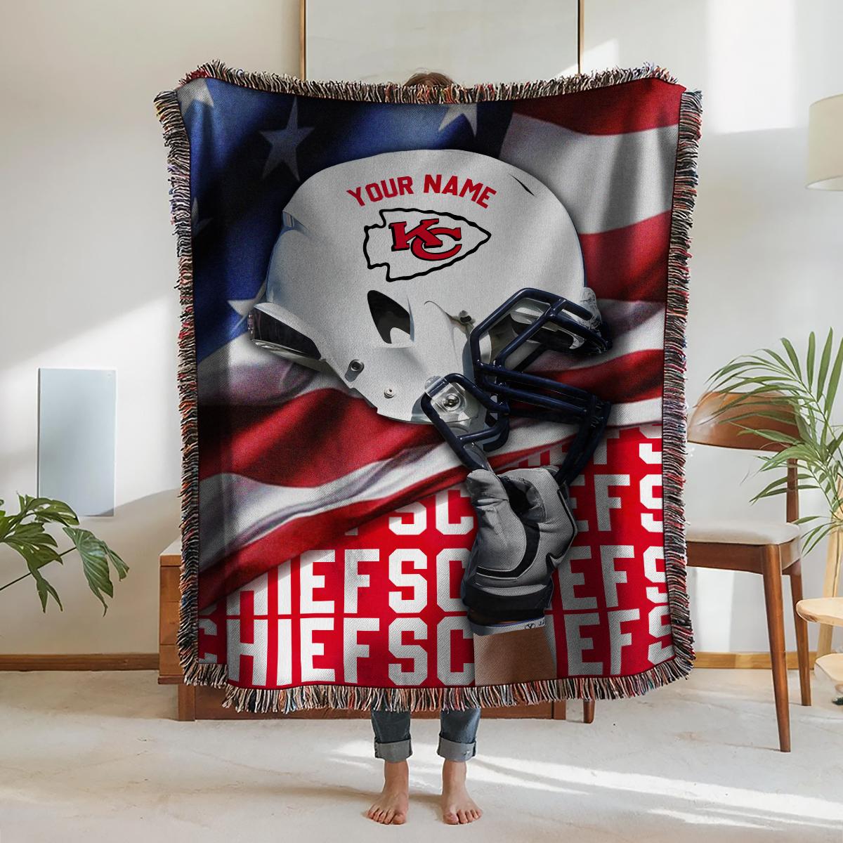 Kansas City Chiefs Premium New Woven Throw Blanket AZTNWVB000121