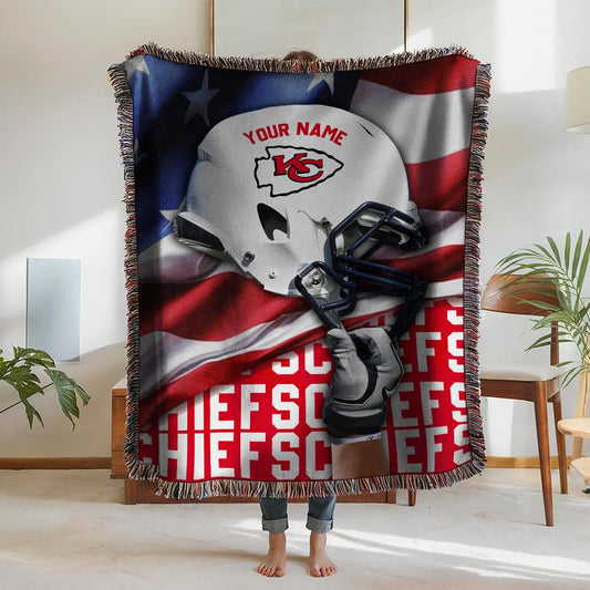 Kansas City Chiefs Premium New Woven Throw Blanket AZTNWVB000121