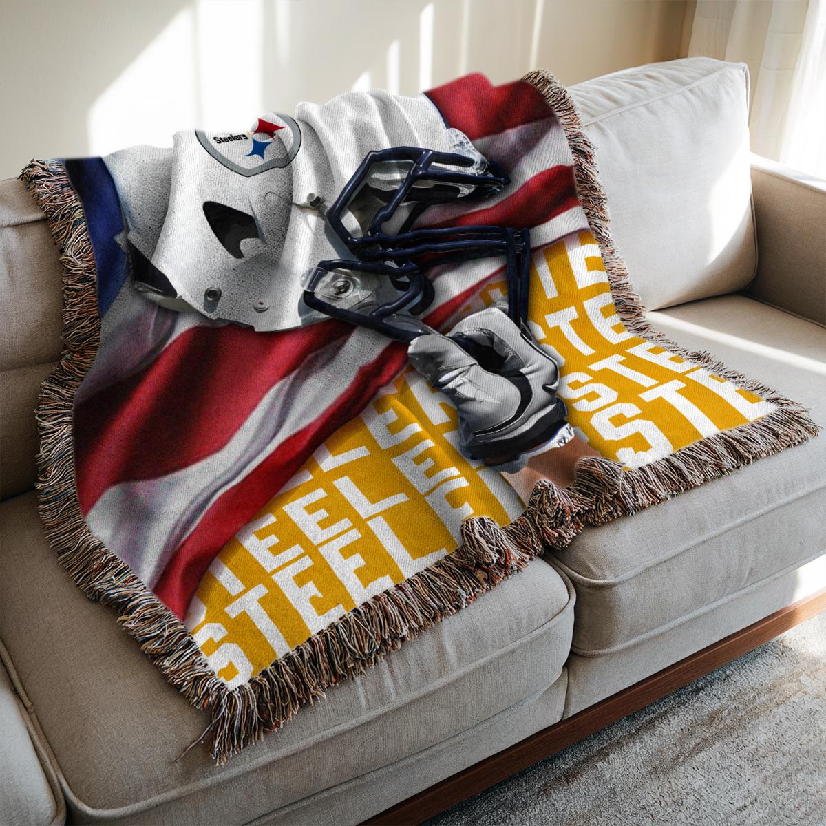 Pittsburgh Steelers Premium New Woven Throw Blanket AZTNWVB000127