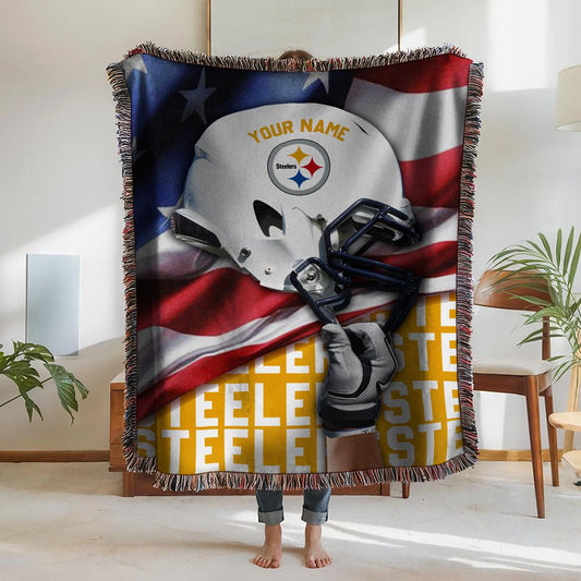 Pittsburgh Steelers Premium New Woven Throw Blanket AZTNWVB000127