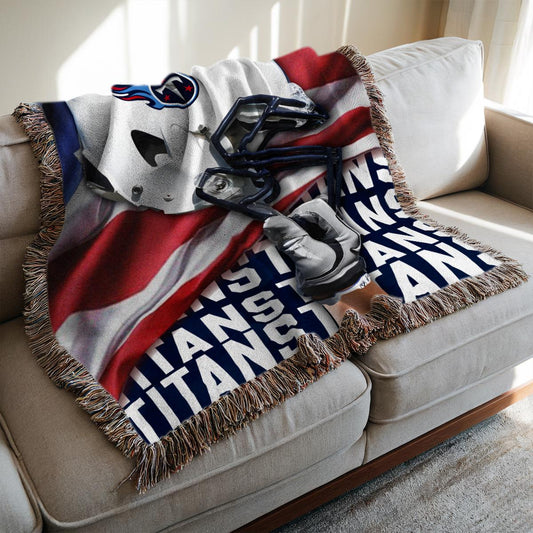 Tennessee Titans Premium New Woven Throw Blanket AZTNWVB000128
