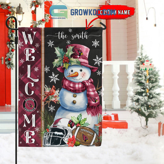 Arizona Cardinals Christmas Personalized Flag BGFLAG520