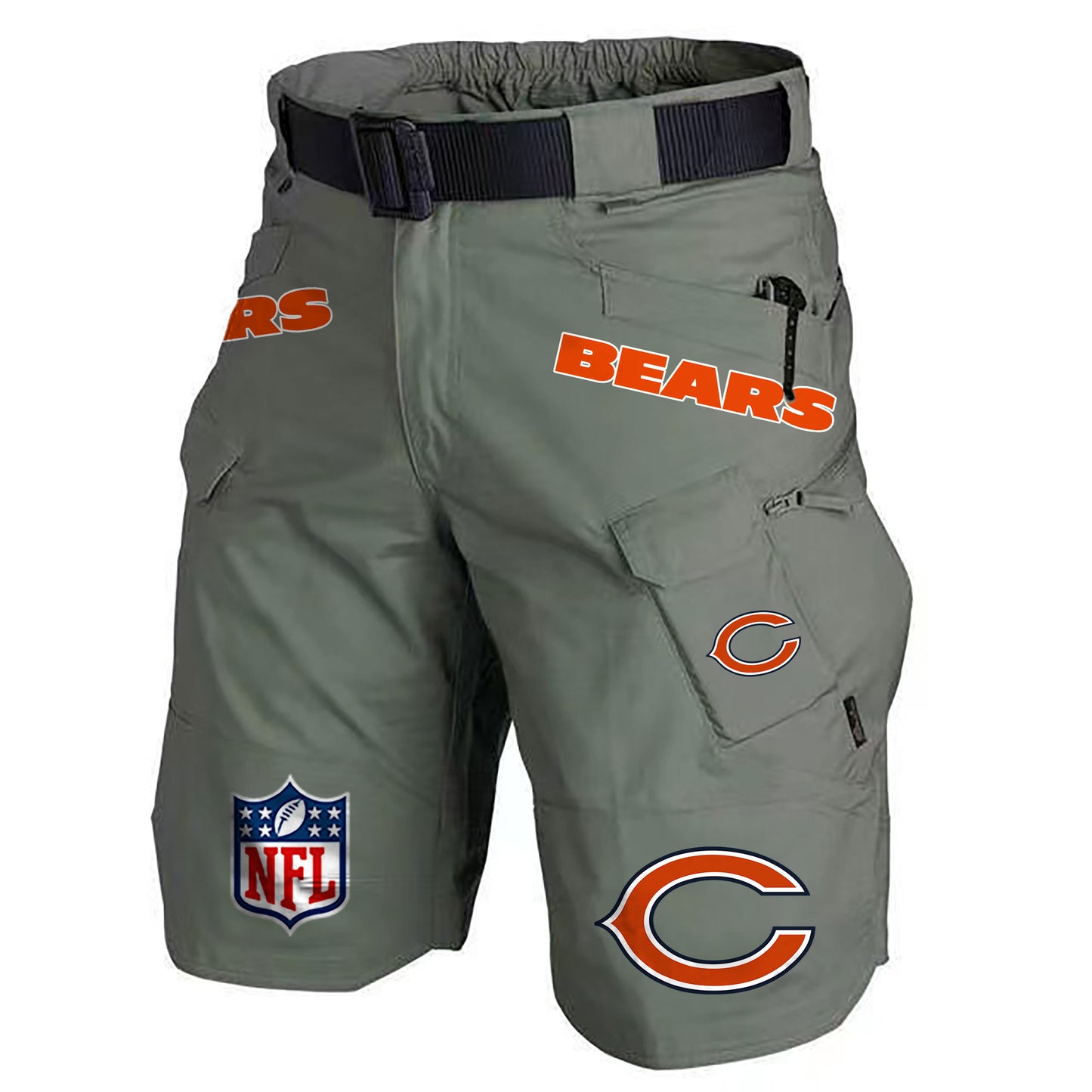 Chicago Bears Limited Edition Front Pockets Men Shorts (Belt Not Included) AZBTFPMS000208
