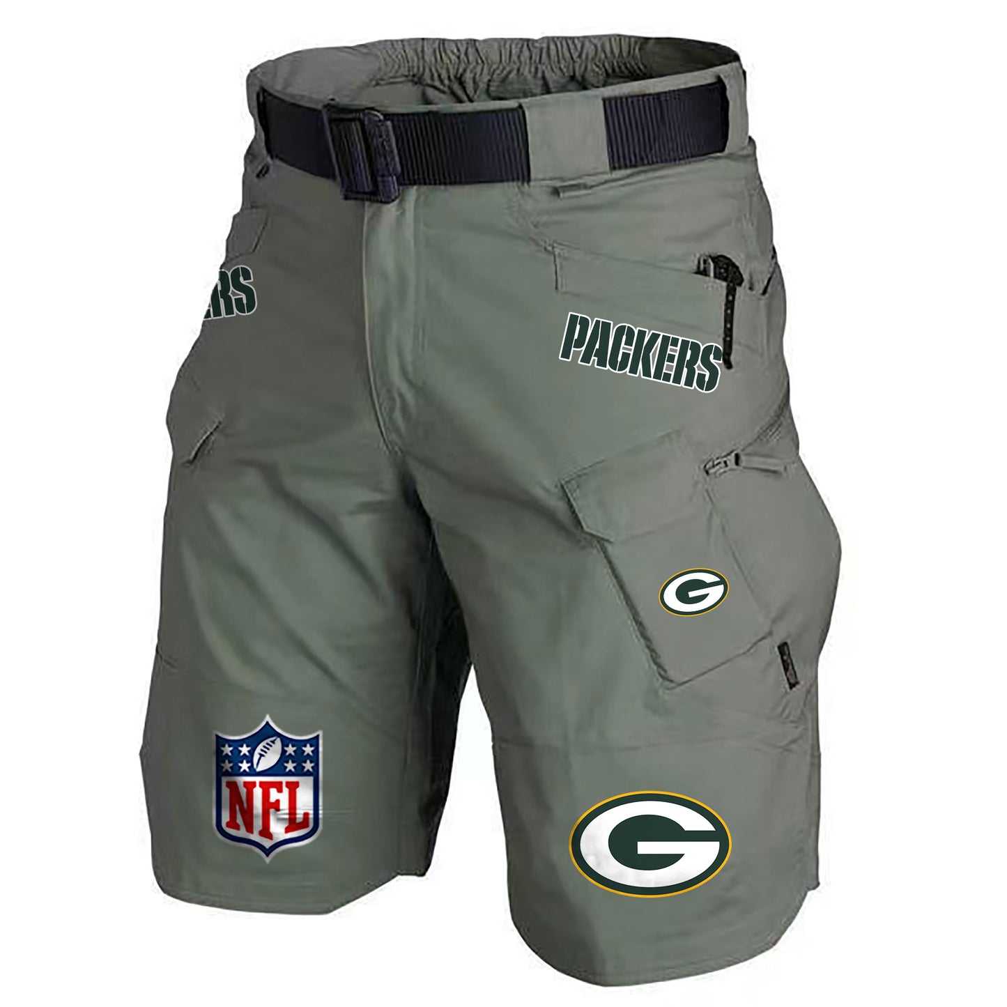 Green Bay Packers Limited Edition Front Pockets Men Shorts (Belt Not Included) AZBTFPMS000194