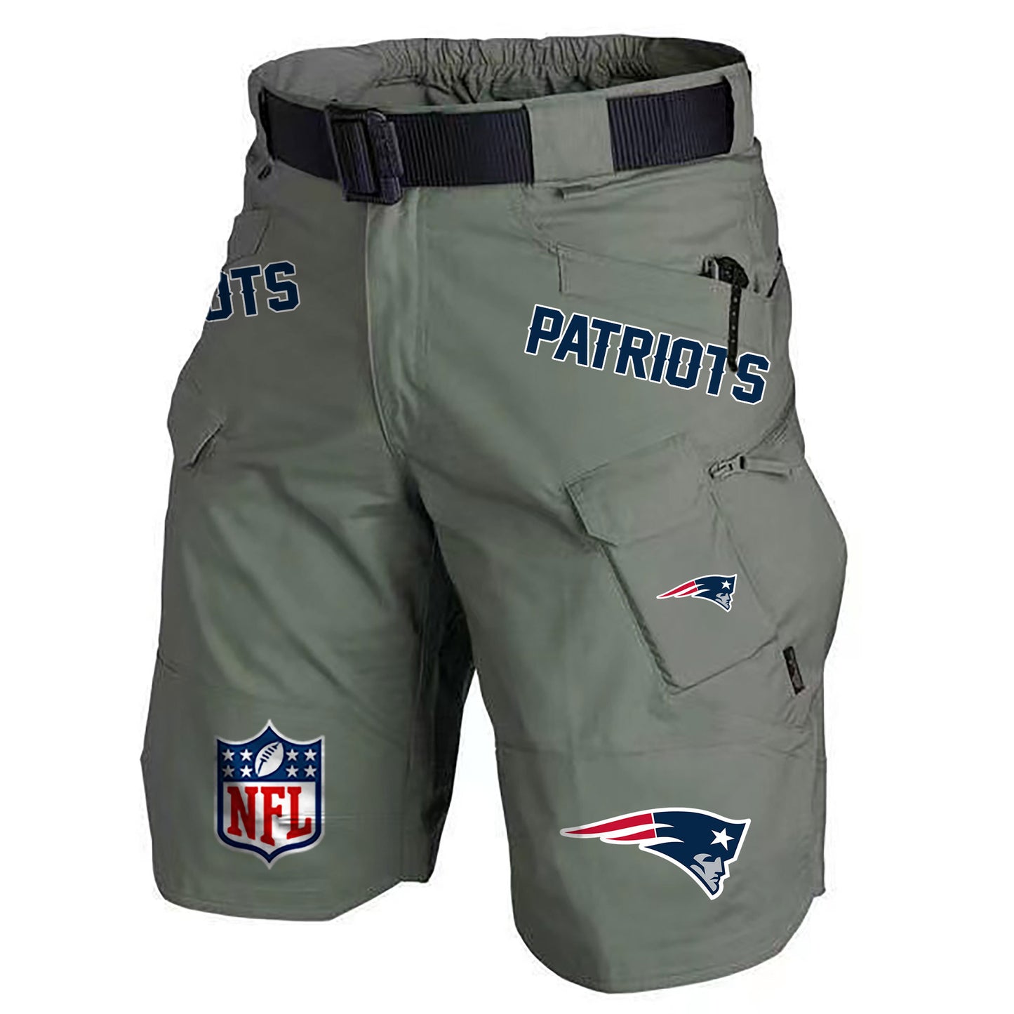 New England Patriots Limited Edition Front Pockets Men Shorts (Belt Not Included) AZBTFPMS000201