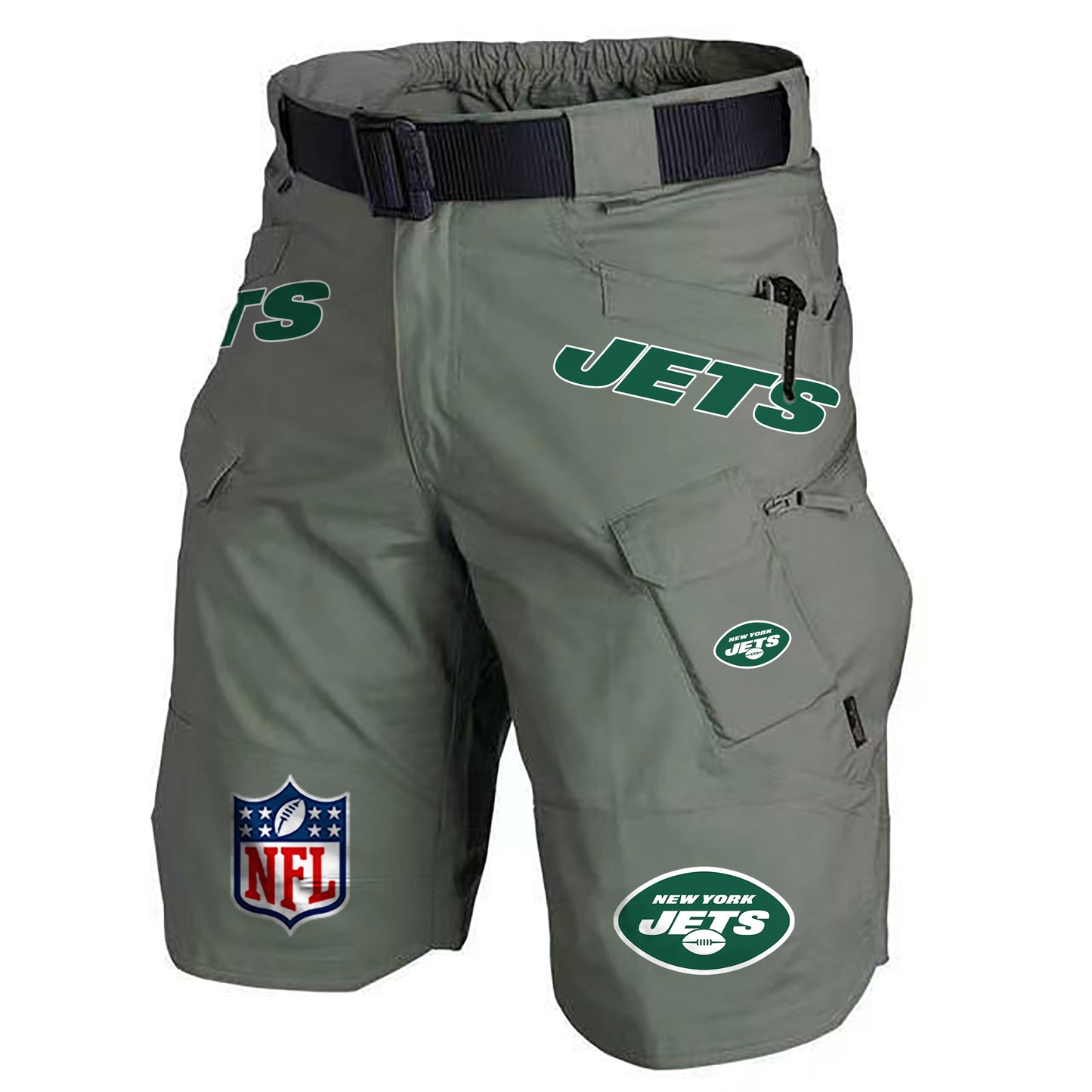 New York Jets Limited Edition Front Pockets Men Shorts (Belt Not Included) AZBTFPMS000214