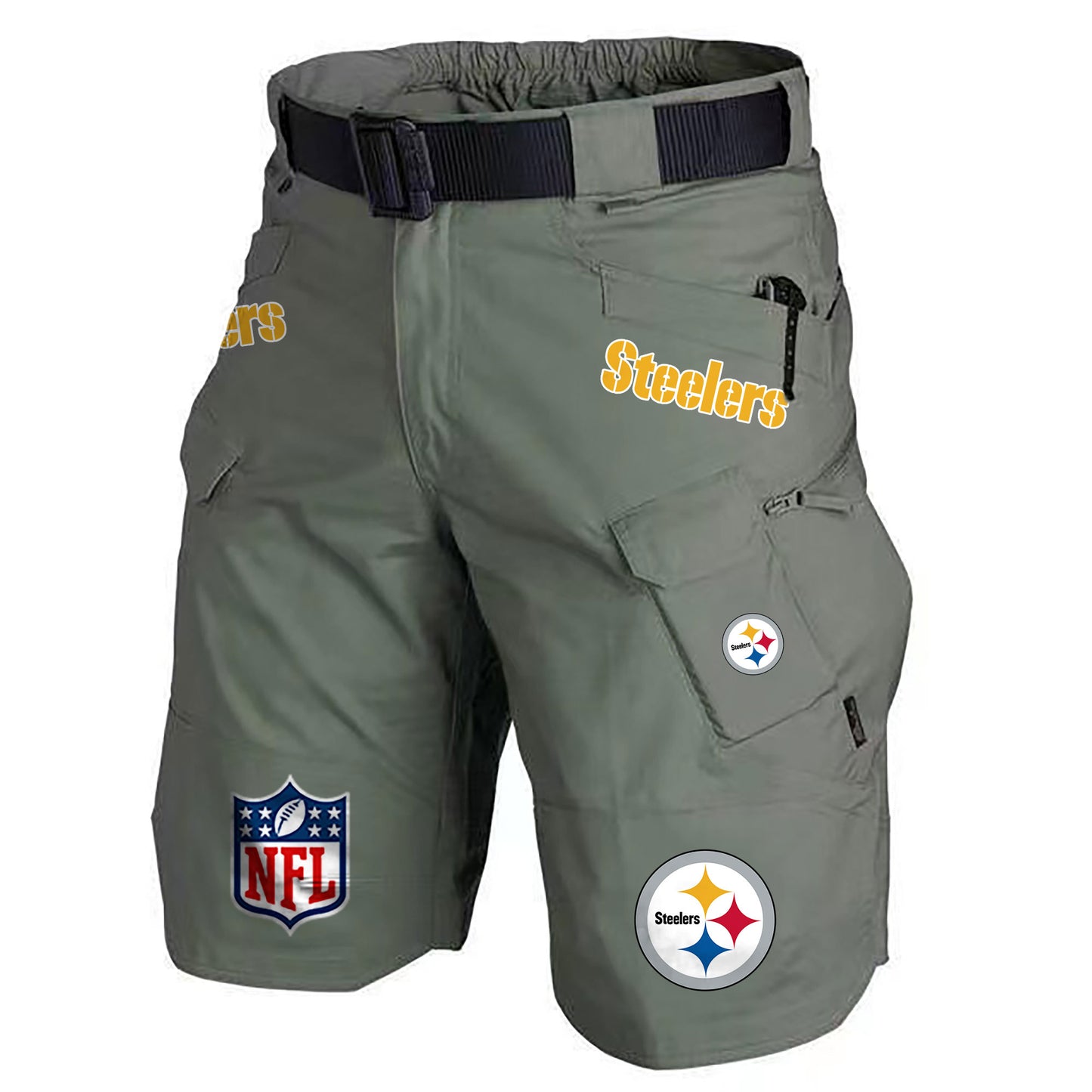 Pittsburgh Steelers Limited Edition Front Pockets Men Shorts (Belt Not Included) AZBTFPMS000217