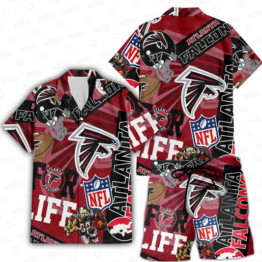 Atlanta Falcons Custom Limited Edition For Life Hawaiian Shirt and Shorts AZHAHWSS000253