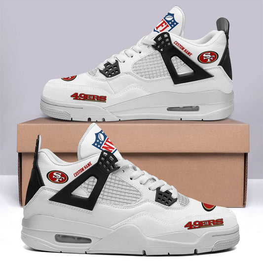 San Francisco 49ers Personalized AJ4 Sneaker BG299