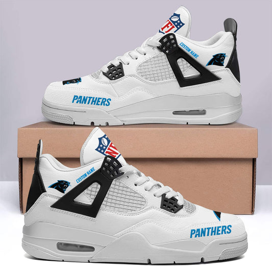 Carolina Panthers Personalized AJ4 Sneaker BG276