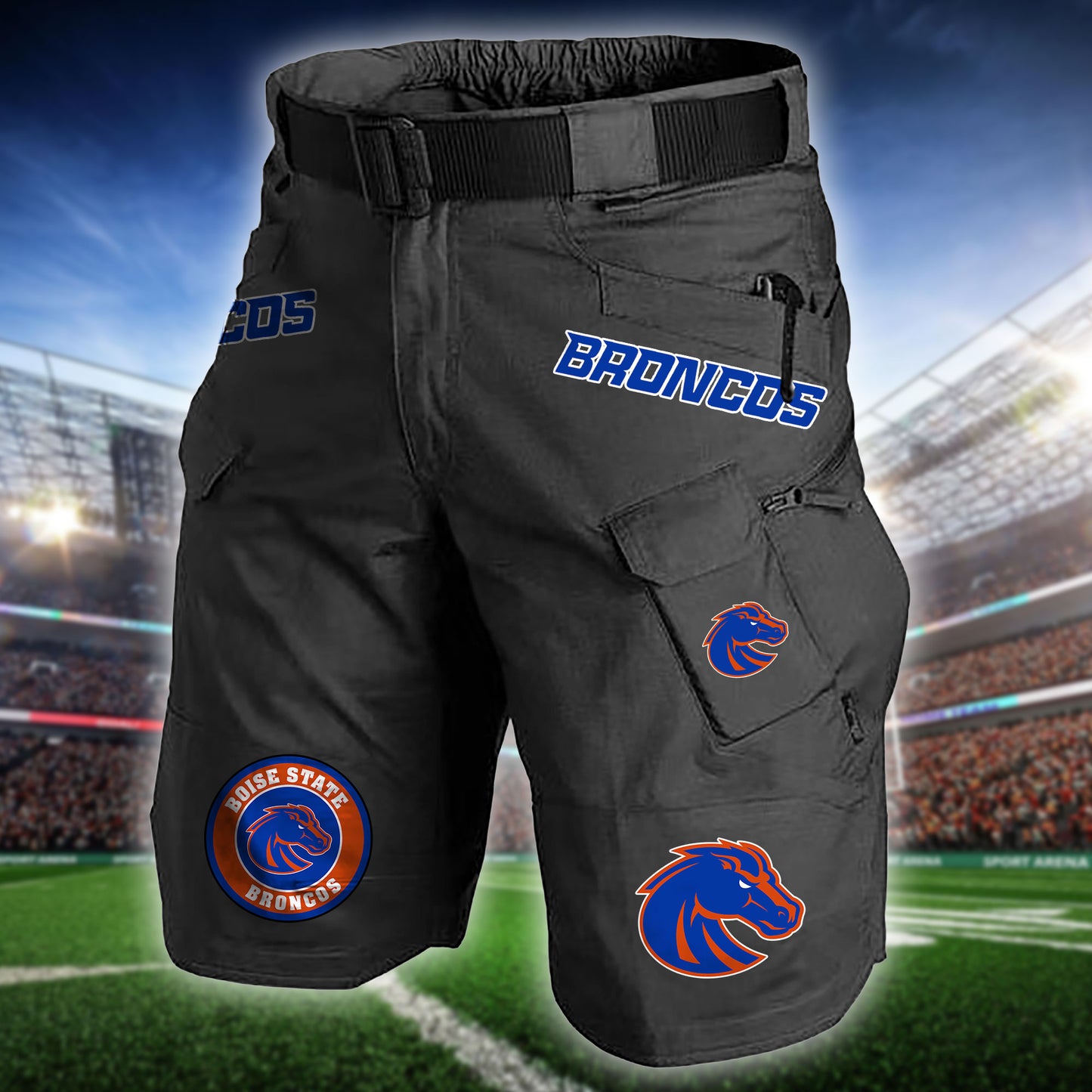 Boise State Broncos Limited Edition Front Pockets Men Shorts (Belt Not Included) AZBTFPMS000227