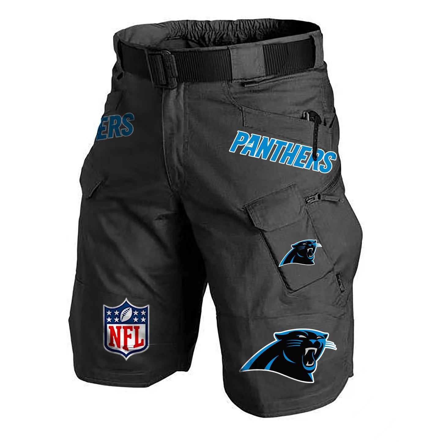 Carolina Panthers Limited Edition Front Pockets Men Shorts (Belt Not Included) AZBTFPMS000207