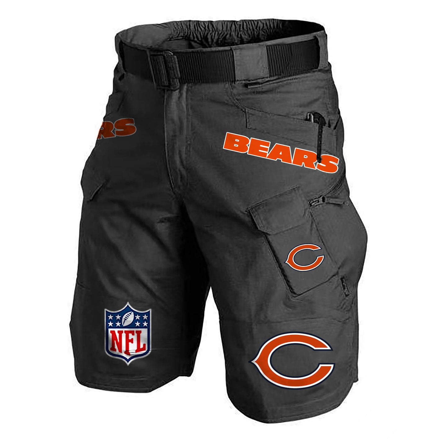 Chicago Bears Limited Edition Front Pockets Men Shorts (Belt Not Included) AZBTFPMS000208