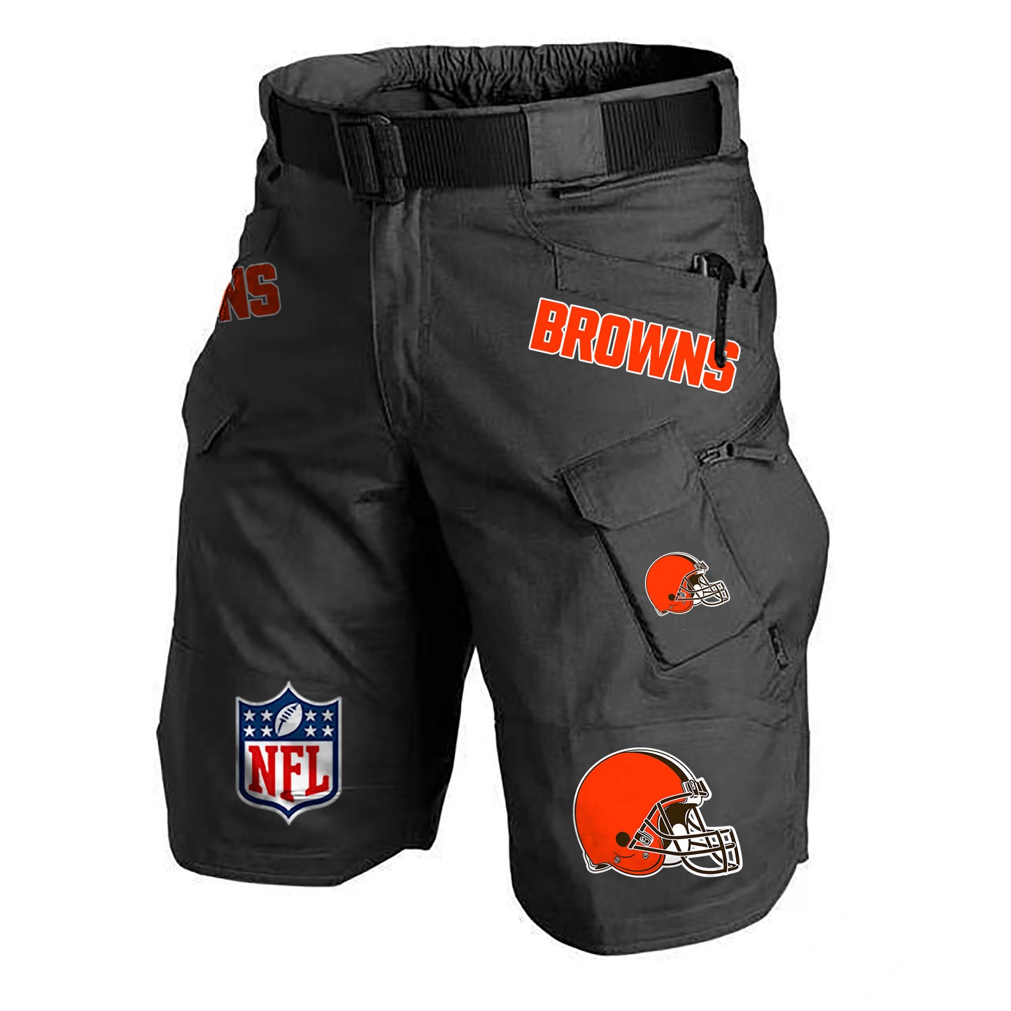 Cleveland Browns Limited Edition Front Pockets Men Shorts (Belt Not Included) AZBTFPMS000210