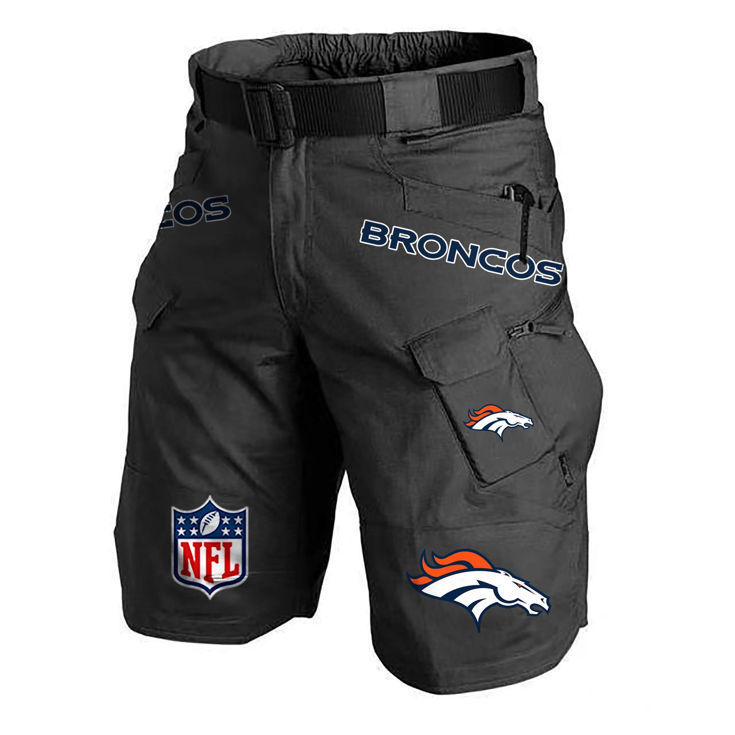 Denver Broncos Limited Edition Front Pockets Men Shorts (Belt Not Included) AZBTFPMS000212
