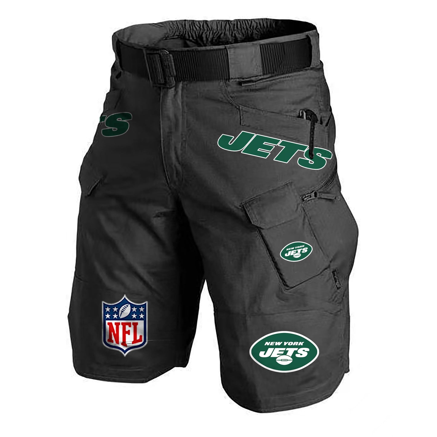 New York Jets Limited Edition Front Pockets Men Shorts (Belt Not Included) AZBTFPMS000214