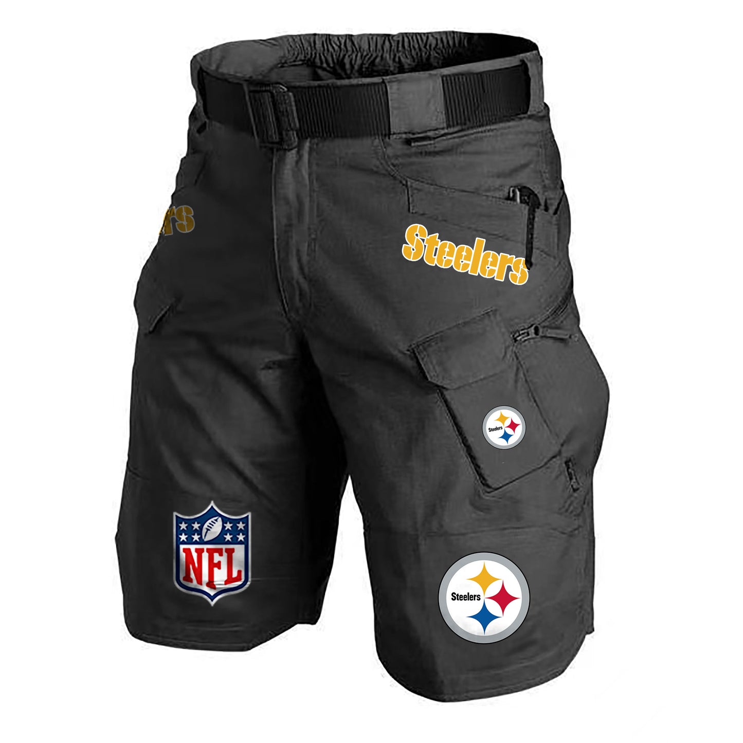 Pittsburgh Steelers Limited Edition Front Pockets Men Shorts (Belt Not Included) AZBTFPMS000217