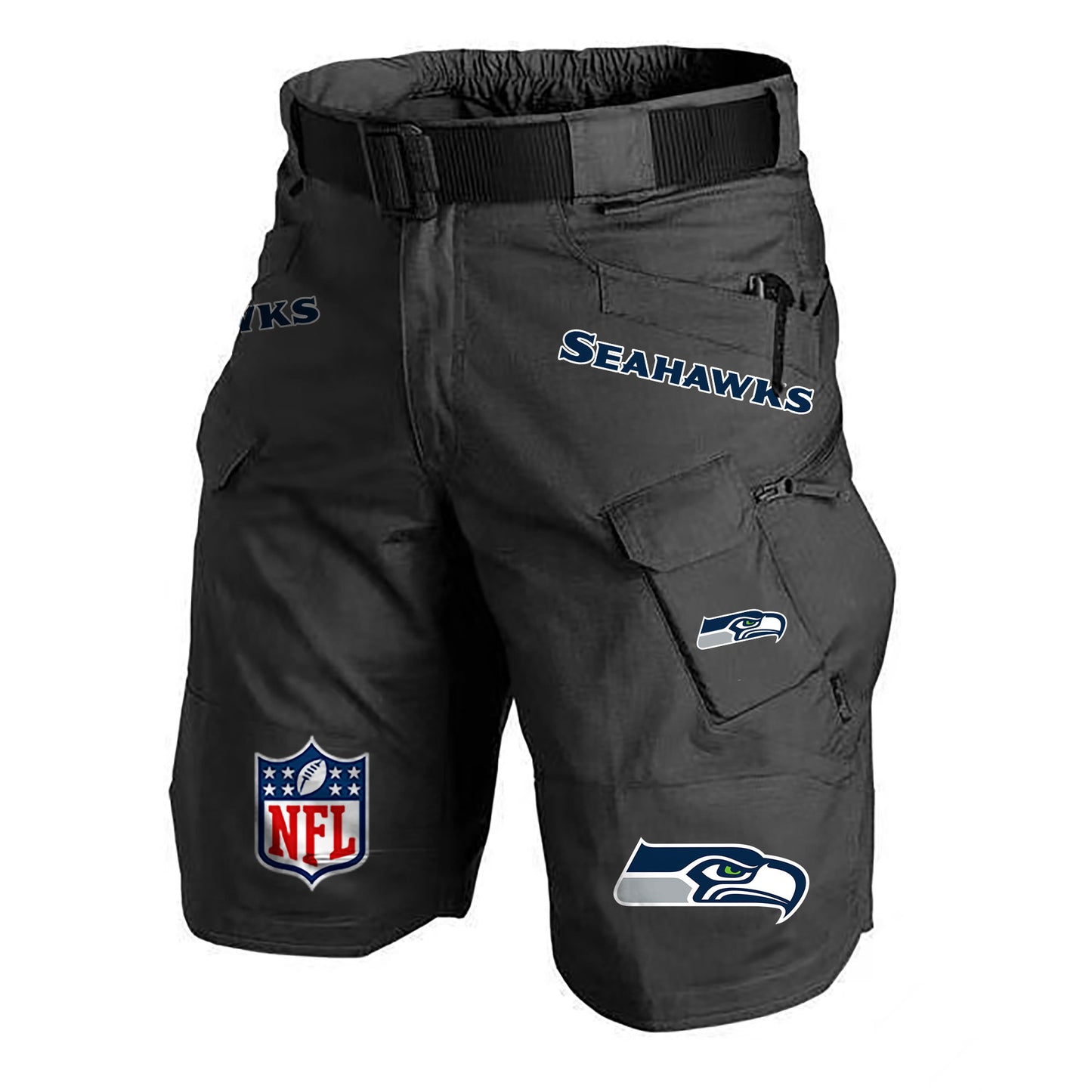 Seattle Seahawks Limited Edition Front Pockets Men Shorts (Belt Not Included) AZBTFPMS000189