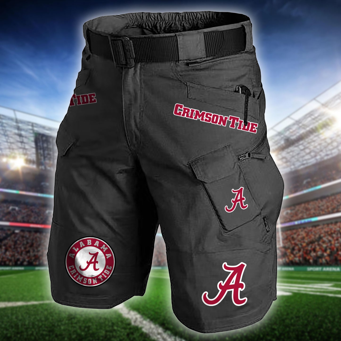 Alabama Crimson Tide Limited Edition Front Pockets Men Shorts (Belt Not Included) AZBTFPMS000183