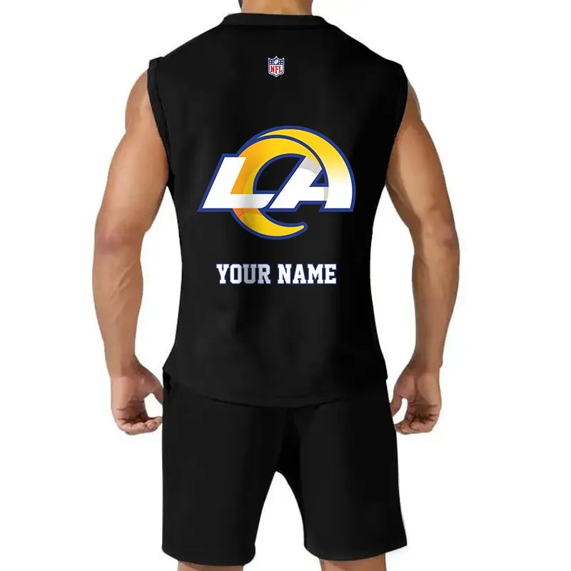Los Angeles Rams Combo Men Jersey Tank Top and Shorts AZICOTATTMS00024