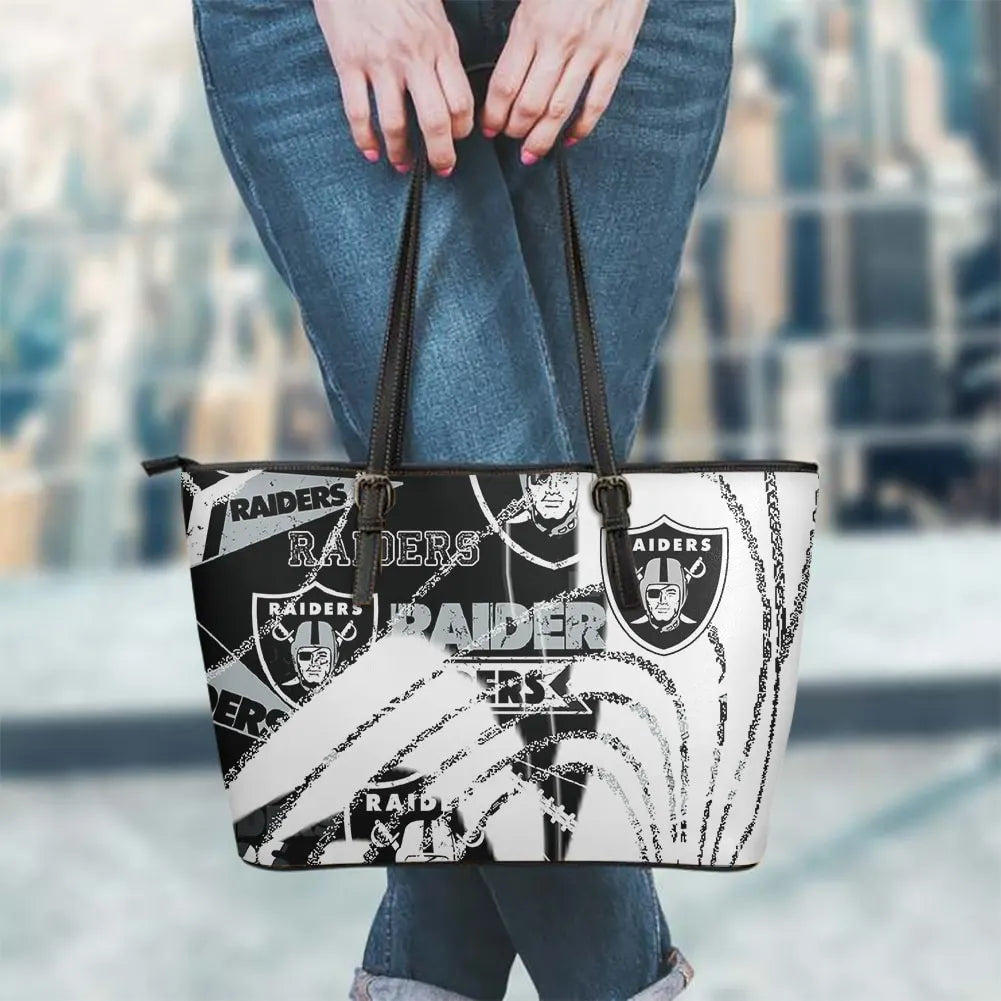 Las Vegas Raiders Women Leather Tote Hand Bag BB43