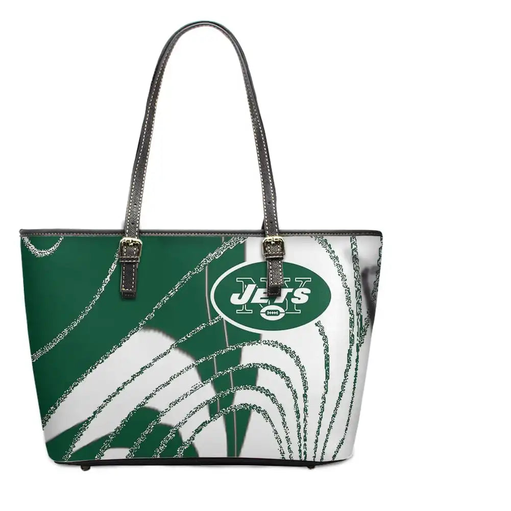 New York Jets Women Leather Tote Hand Bag BB45