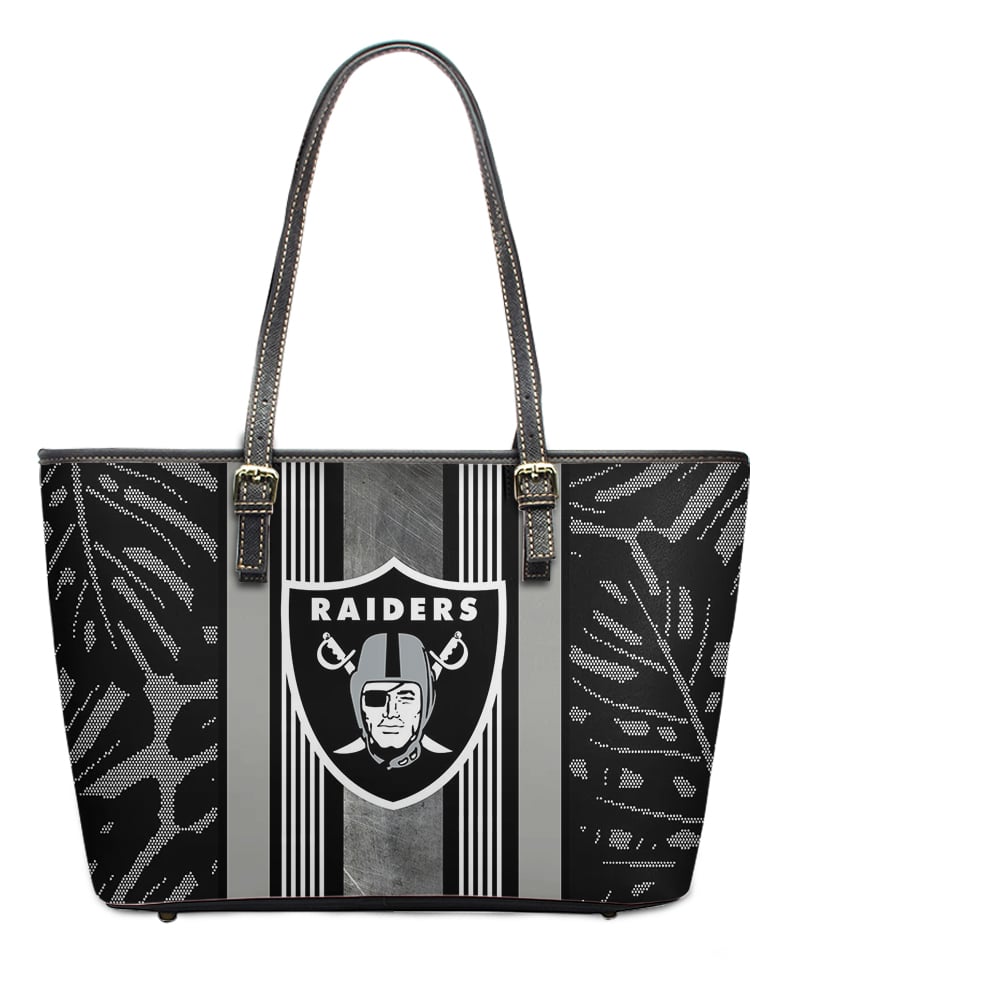 Las Vegas Raiders Women Leather Tote Hand Bag BB51