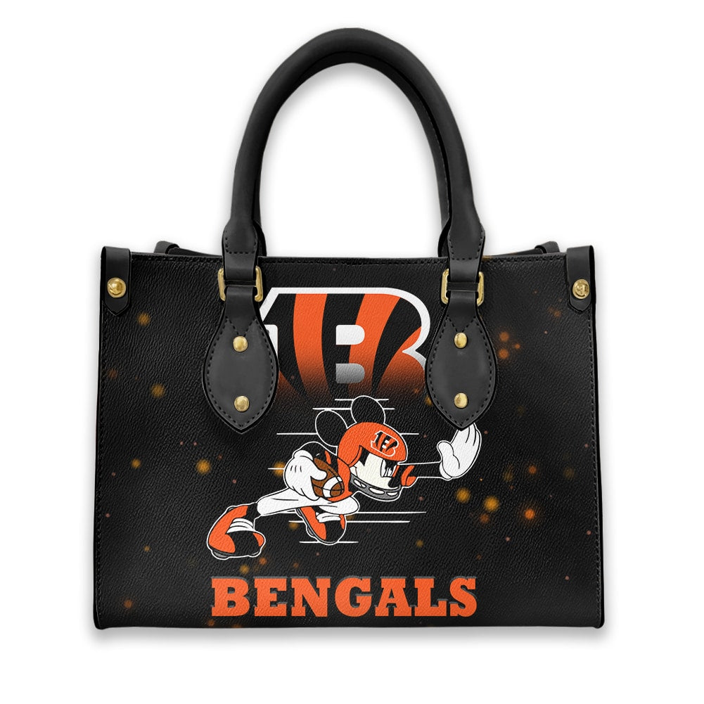 Cincinnati Bengals Personalized Leather Hand Bag BB122