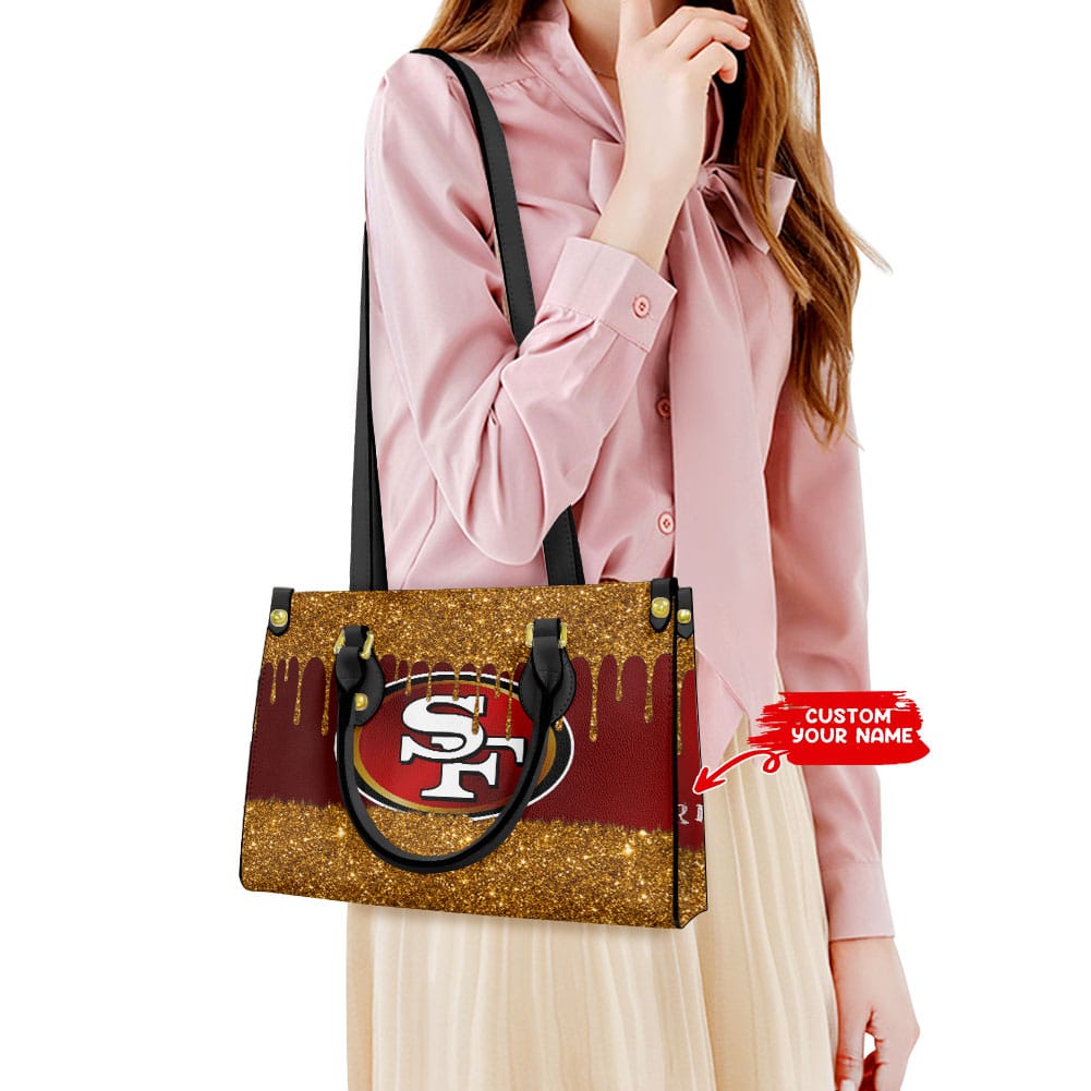 San Francisco 49ers Personalized Leather Hand Bag BB199