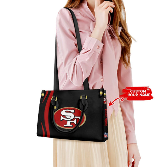 San Francisco 49ers Personalized Leather Hand Bag BB271