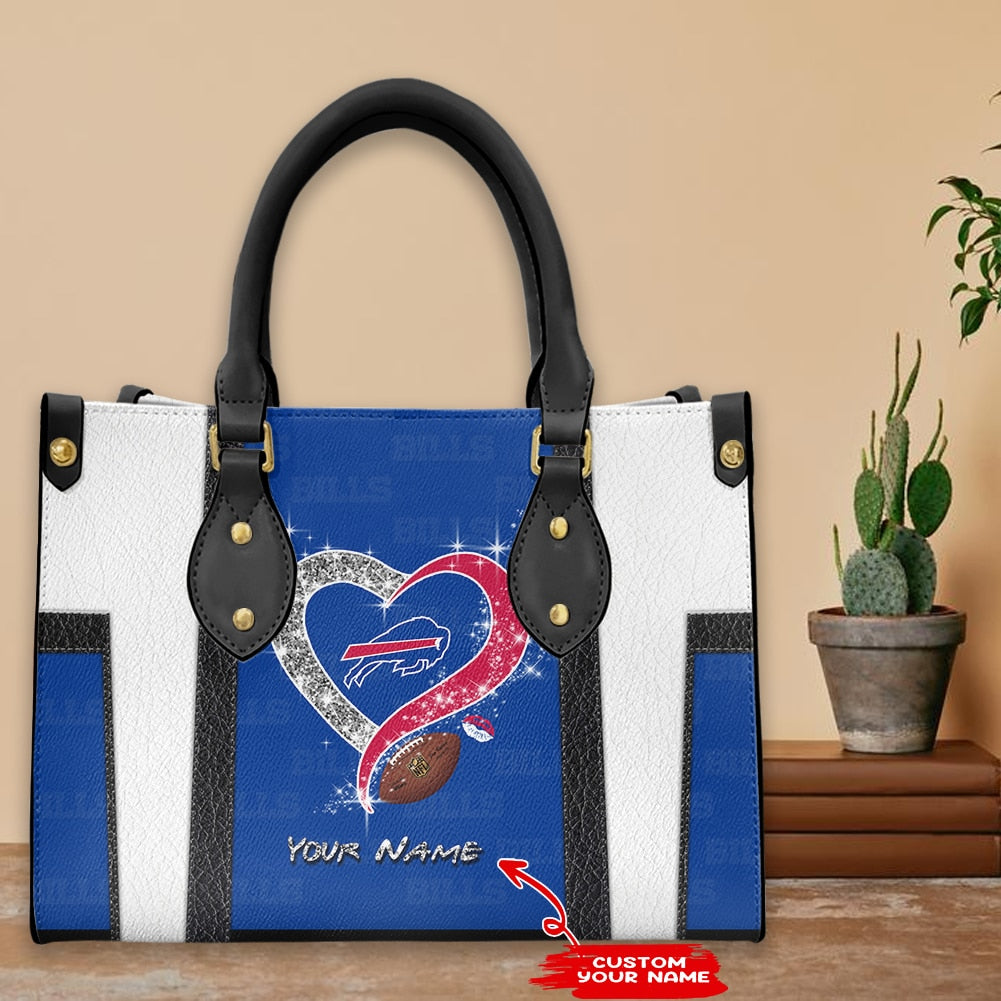 Buffalo Bills Personalized Leather Hand Bag BB276