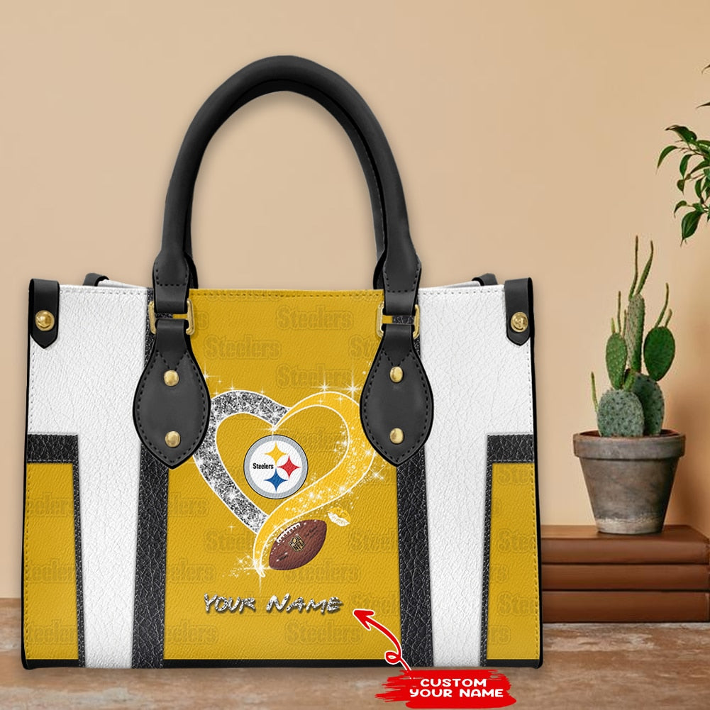 Pittsburgh Steelers Personalized Leather Hand Bag BB277