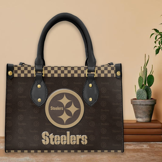 Pittsburgh Steelers Personalized Leather Hand Bag BB281