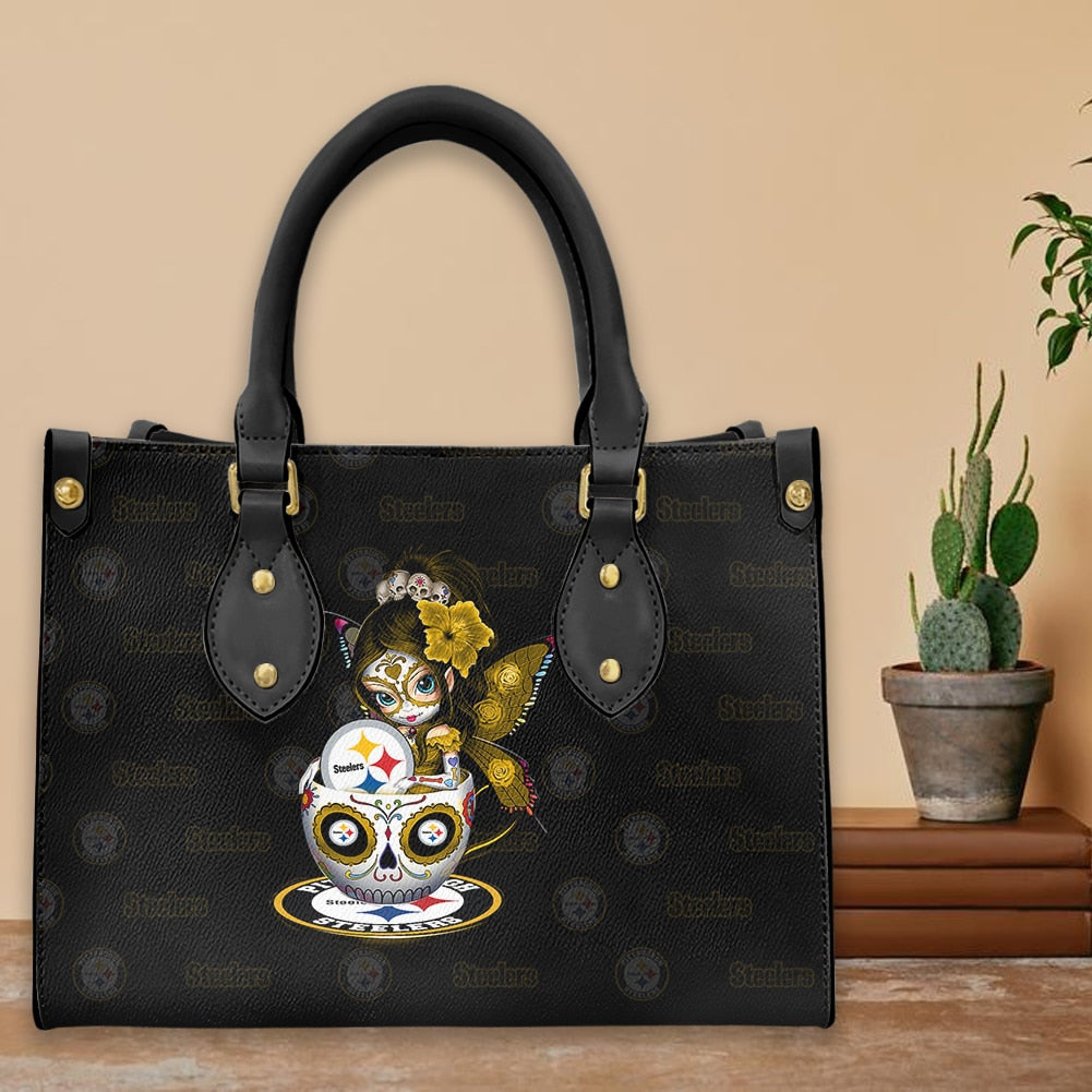 Pittsburgh Steelers Personalized Leather Hand Bag BB282
