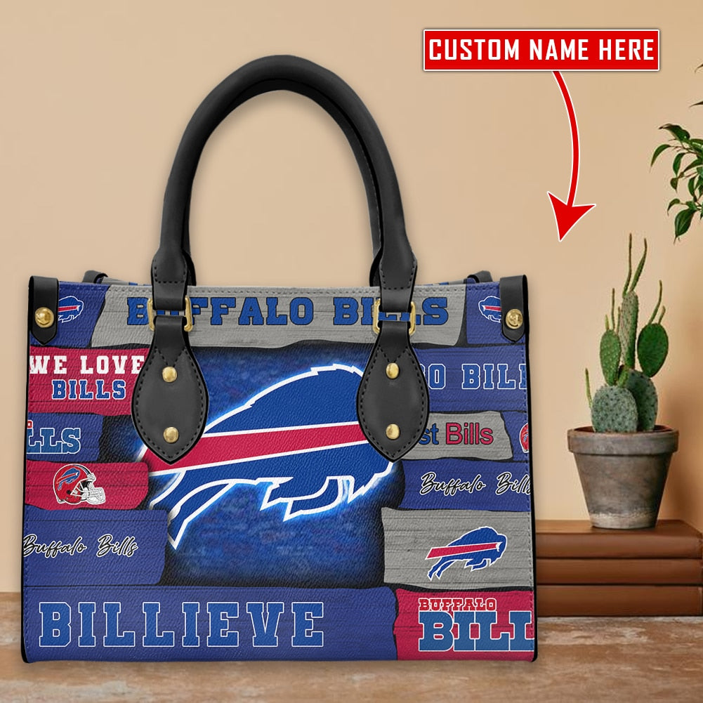 Buffalo Bills Personalized Leather Hand Bag BB284