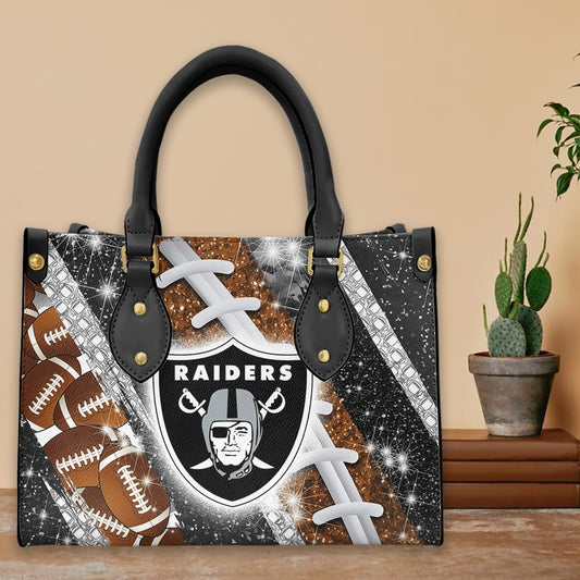 Las Vegas Raiders Personalized Leather Hand Bag BB287