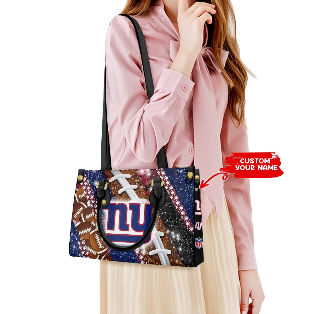 New York Giants Personalized Leather Hand Bag BB288