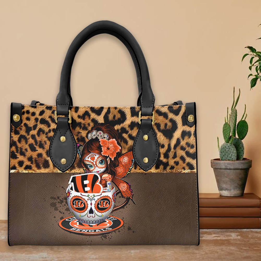 Cincinnati Bengals Leather Personalized Hand Bag BB295