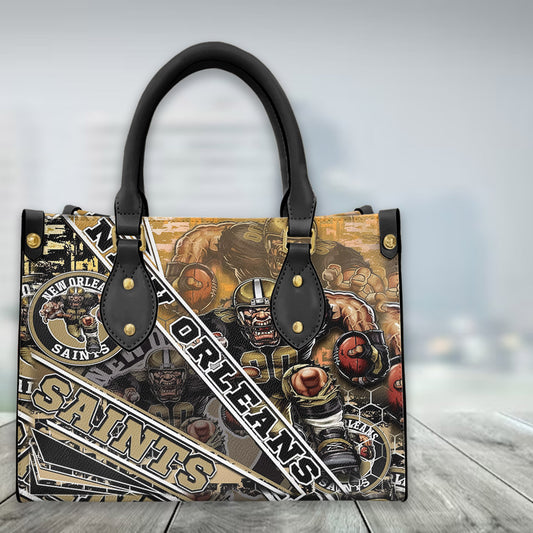 New Orleans Saints Leather Personalized Hand Bag BB302
