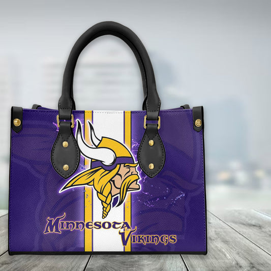 Minnesota Vikings Leather Personalized Hand Bag BB303