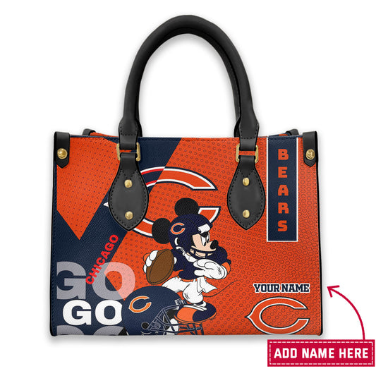 Chicago Bears Personalized Leather Hand Bag BB339
