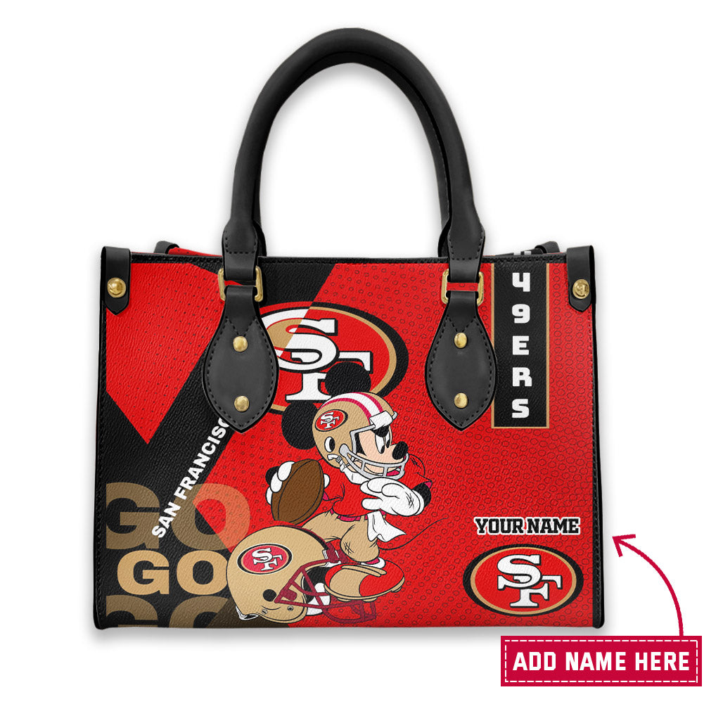 San Francisco 49ers Personalized Leather Hand Bag BB340